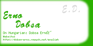 erno dobsa business card